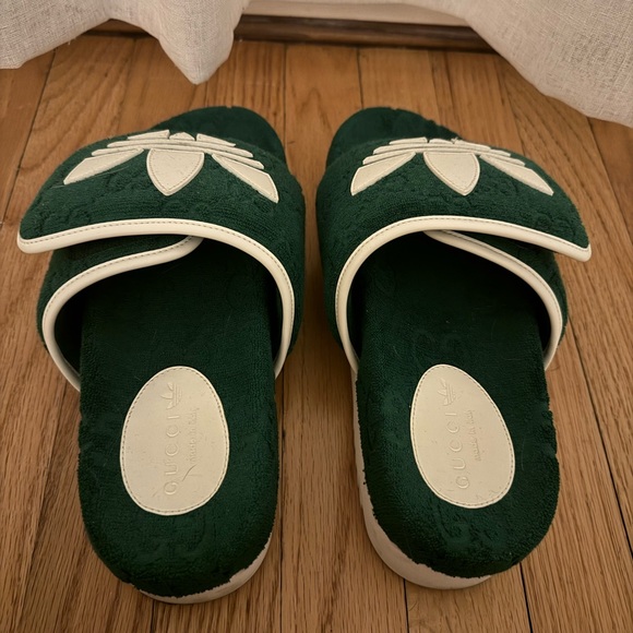 Adidas x Gucci Green Slides Size 7G - Picture 2 of 9